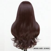 Red Brown 13x6 Synthetic Lace Front Wigs For Women 22 Inch Long Straight Glueless Kanekalon Hair Resistant Synthetic Hair Wigs Free Part 150% Density For Women Daily Party Vacation Holiday Use Easy To Install And Take Off For Beginners