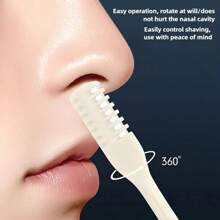 1pc Rotary Nose Hair Trimmer, Portable Dual Head Rotary Nose Hair Trimmer