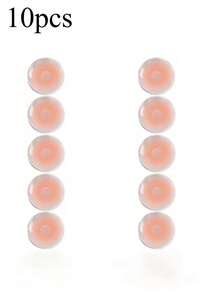 2/6/10PCS Reusable Women Breast Lift Nipple Cover Invisible Adhesive Strapless Backless Stick On Bra Silicone Breast Stickers With Iron Box Packing - Baby Pink - View 17