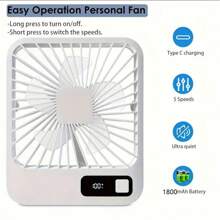 New Desk/Wall-Mounted USB Electric Fan, Portable Mini Fan For Home, Student Dorms, Bed, Tabletop Use