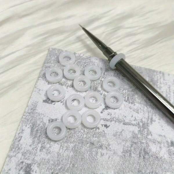 10pcs Nail Pen Brush Anti-Slip Anti-Rolling Silicone Ring For Nail Pen Holder Makeup Pen Silicone Holde