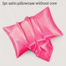 1 pieza Funda de almohada de satén, funda de almohada de seda para el cabello y la piel, lujosa y sedosa, ultra suave y transpirable, sin relleno, fundas de cojín lavables a máquina para decoración del hogar, decoración del dormitorio