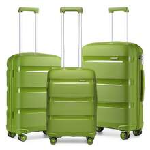 Lightweight Hard Shell Suitcase 20/24/28 Inch Or 3 Piece Set With Spinner Wheels TSA Lock Cabin Carry On Check In Travel Trolley For Holiday - Green - View 12