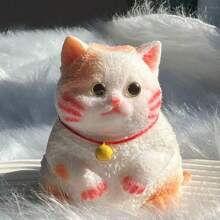 Muñeco de peluche realista hecho a mano de gato suave para apretar, figura decorativa de gato lindo y pequeño como alivio del estrés