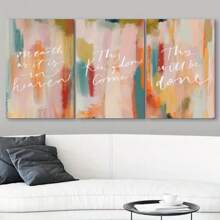 1 pieza Decoración cristiana enmarcada, lienzo de arte de pared con escritura, póster de pintura decoración de pared para dormitorio, sala de estar, obra de arte de pintura de pared