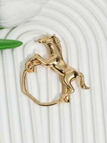 2pcs Minimalist Animal Napkin Rings - Horse Shaped Napkin Holder For Hotel, Wedding, Dining Table Decor