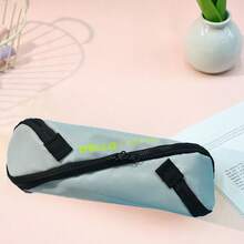 1pc Creative Canvas Pencil Case Japanese Style S Design Zipper Stationery Bag Large Capacity Simple Pen Bag Student - Multicolor - View 4