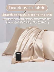 Luxurious Silky Soft Pillowcase - Breathable Skin-Friendly Cool Feel, Solid Color With Envelope Closure - Machine Washable Bedding Washed Silk Pillowcase Single Ice Silk Satin Silk Faux Silk Pillowcase Christmas Gift