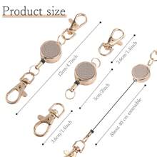 2 piezas hebilla de gancho con cordón retráctil, cuerda retráctil multifuncional para colgar bolsos, llaveros, simple y práctico, adecuado para usar a diario