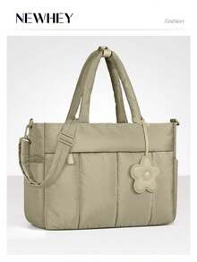NEWHEY Tote Bag For Women Lightweight Puffer Tote Bag With Compartments And Shoulder Strap Quilted Travel Tote Bag Nurse Bag Shoulder Bag Handbag Carry On Bag For Travel, Work - Multicolor - View 5