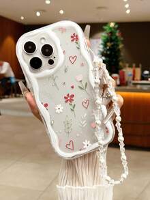 Ốp điện thoại thủ công đính hạt hình hoa, chống sốc, độc đáo, in họa tiết sóng màu kem, bảo vệ điện thoại, tương thích với iPhone 16/11/16pro/16plus/16promax/16e/15Promax/13/14/12/XS/XR/7G/8P, tương thích với Samsung Galaxy S25/S25PLUS/S25 Ultra/A16/A36/A26/A56/A50/A12/A32. Chống nước, chống sốc, chống rơi, chống trầy xước, quà tặng mùa xuân, tiệc tùng. Phiên bản quốc tế, không phải phiên bản nội địa. - Nhiều màu - Xem 2
