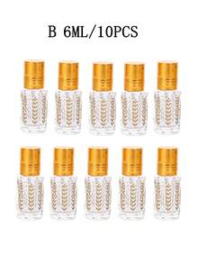 1 件/10 件金色玻璃滚珠瓶，旅行香水/精油瓶，适合居家和旅行，方便滚珠，是母亲节礼物的理想选择