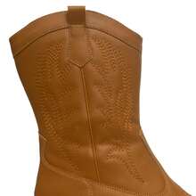 Women's Western Cowboy Boot Pointed Toe Mid-Calf 02.01 - 駝色 - 查看 7