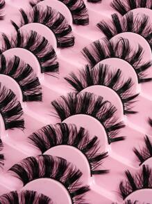 20 pares de pestañas postizas rusas a rayas, pestañas gruesas y esponjosas con rizo D, adecuadas para uso diario y de fiesta, maquillaje de ojos encantador, artículos esenciales de viaje, cosméticos, accesorios de viaje, maquillaje loco, pestañas postizas encantadoras, pestañas, pestañas postizas