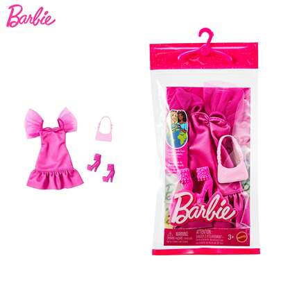 Mattel Barbie Clothes, Fashion & Accessories Pack Fashion Dolls, Set Includes 1 Complete Looks With Vibrant Outfits & Styling Pieces