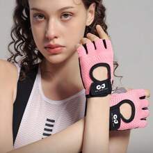 1pc Half-Finger Fitness Gloves For Men And Women, Summer Outdoor Sports Training And Exercise, Anti-Slip, Wear-Resistant, Breathable And Shock-Absorbing Cycling Gloves