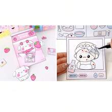 1set Milk Box Food Kawaii Stickers Scrapbooking DIY Quiet Book Toy Book Handmade Art & Craft Material - Multicolor - View 17