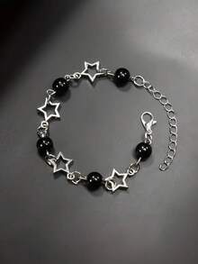 2 件套波西米亚风格人造珍珠星形手链，适合男士节日礼物和日常佩戴