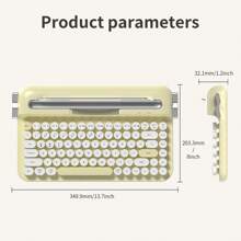 NACODEX NACODEX-AF84 Dünne Folientastatur, 84 Tasten, kabellos Bluetooth Dual-Modus, Hot-Swappable, geeignet für Frauen, Büro, Computer