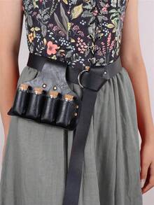 2pcs Medieval Belt Renaissance Alchemist Magic Potion Faux Leather Renaissance Faire Larp Cosplay Props - A - View 7