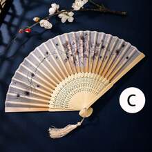 1pc/5pcs/10pcs/20pcs/30pcs/40pcs/50pcs Customized Tasseled Paper Folding Fans, Can Personalize With Names, Numbers, Ideal For Weddings, Parties, Balls, Holidays, Birthdays, Great Gift Choice