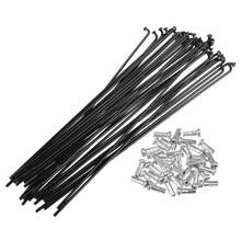 Bicycle Spokes Metal Bike Spoke With Nipples For Most Bicycle - 黑色,銀色 176mm 14G 36Pcs 金屬 - 查看 1