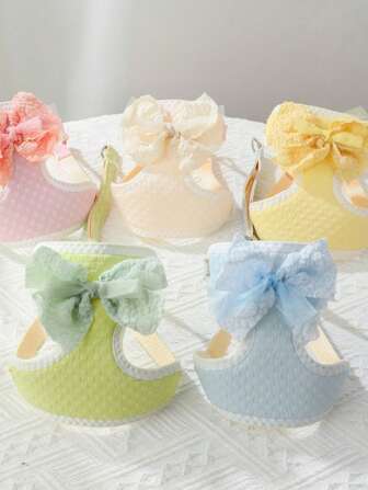 Butterfly Style Escape Proof Harness Leash For Small Dogs, Pet Puppy Walking Chest Strap Leads For Pomeranian, Teddy