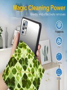 10cm*10cm Fiber Flocking Cleaning Cloth, Mandala Purple/Eucalyptus Green/Dreamlike Diamond Blue, Fiber Non-Lint Cleaning Cloth - Glasses/Camera Lens Cleaning; Jewelry Cleaning; 12pcs/Pack Delicate Fiber Flocking Cleaning Cloth