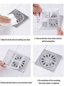 10/30/50pcs High Quality Drain Filters, Shower And Bathtub Hair Catcher - No Sharp Edges, Easy Installation, Drain Filter Stickers, Shower, Sink And Laundry Room Drain Covers, Easy To Use Drain Stickers, Drain Filters, Floor Drain Filters, Bathroom Hair Catchers, Drain Covers, Kitchen Sink Filters, Bathtub Hair Catchers, Effectively Prevent Clogging From Hair And Insects