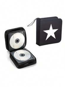 1pc 40pcs CD/DVD Case Holder: Portable Wallet Disc Storage Binder For Car, Home & Travel - Keep Your Discs Organized!Suitable For Daily Use,Birthdays, Holidays, Vacation,Daily Storage,Mother's Day Gift - Black - View 4