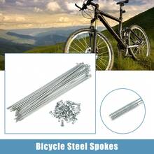 Bicycle Spokes Metal Bike Spoke With Nipples For Most Bicycle - 銀色 183mm 14G 36件金屬 - 查看 2