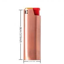 1pc Vintage Lucky Flower Metal Lighter Case, Fits Full Size BIC J6 Lighters - Fashionable & Durable Lighter Cover, Retro Arabesque Metal Lighter Case, Windproof & Minimalist Vintage Sturdy