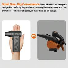 Portable Cleaning Blower, Type-C Charging, 130,000 RPM, Adjustable Gear, Electric Duster, Car Snow Removal Turbine Jet Fan - Black - View 7