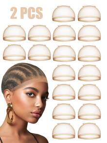 Women's Transparent Clear Wig Caps, 200/100/50/20/10/5/2pcs Elastic Nylon Wig Caps, Invisible Ultra-Thin Elastic Stockings, Suitable For Lace Front Wigs - Multicolor - View 11