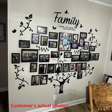 墙壁纹身树家庭树墙贴客厅 - 2D DIY 墙贴墙面装饰墙贴树适用于客厅卧室相框 15 X 20 10 X 15 照片墙(黑色、黑色+红色、150*102 厘米)(金色、银色、黑色、170*166 厘米) - 彩色 - 查看 4