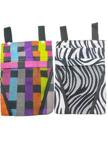 1pc/2pcs Bicycle Storage Bag Waterproof Bicycle Basket With Mobile Phone Holder Durable And Spacious Double Pocket Design Useful Cycling Accessory For Bike Scooters, Ideal Gifts To Free Your Hands