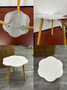 1PCTea Table, Petal Shaped Sofa, Nordic Minimalist High Aesthetic Bedroom Table, Living Room Corner, Bedside Table, Small Round Table