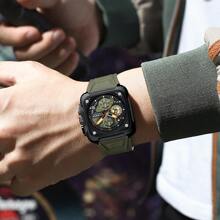 Curren CURREN Top Brand Men's Watches Luxury Square Quartz Wrist Watch Original Waterproof Luminous Chronograph Watch For Men Relogio