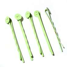 20pcs 8mm Inner Size Random Colors DIY Hairpin Hair Clips Hairpin Blank Base Setting Cabochon Cameo Jewelry Making Accessories - Hairpin Base - View 11