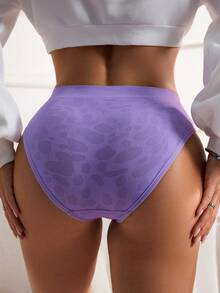 6pcs/Pack Women's Mid-Rise Seamless Printed Underwear, Comfortable Breathable Close-Fitting Panties - Red - View 2