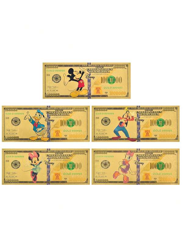 Disney Disney Mickey Mouse & Donald Duck Commemorative Banknotes, Collector's Item & Gift, Suitable For School Awards, Holidays, Graduation, Party Favors, PVC Material