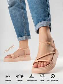 Women Platforms & Wedge Sandals - Beige - View 2