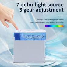 SOKANY USB Desktop Ventilator Luftkühler, Mini persönliche Kühlausrüstung, USB aufladbar, Niedrigspannungsbetrieb, sehr geeignet für Wohnheim und Büronutzung, mit Berührung, Spray, für Innen- und Außenbereich, ABS Material, sehr geeignet für Kühlung im Sommer
