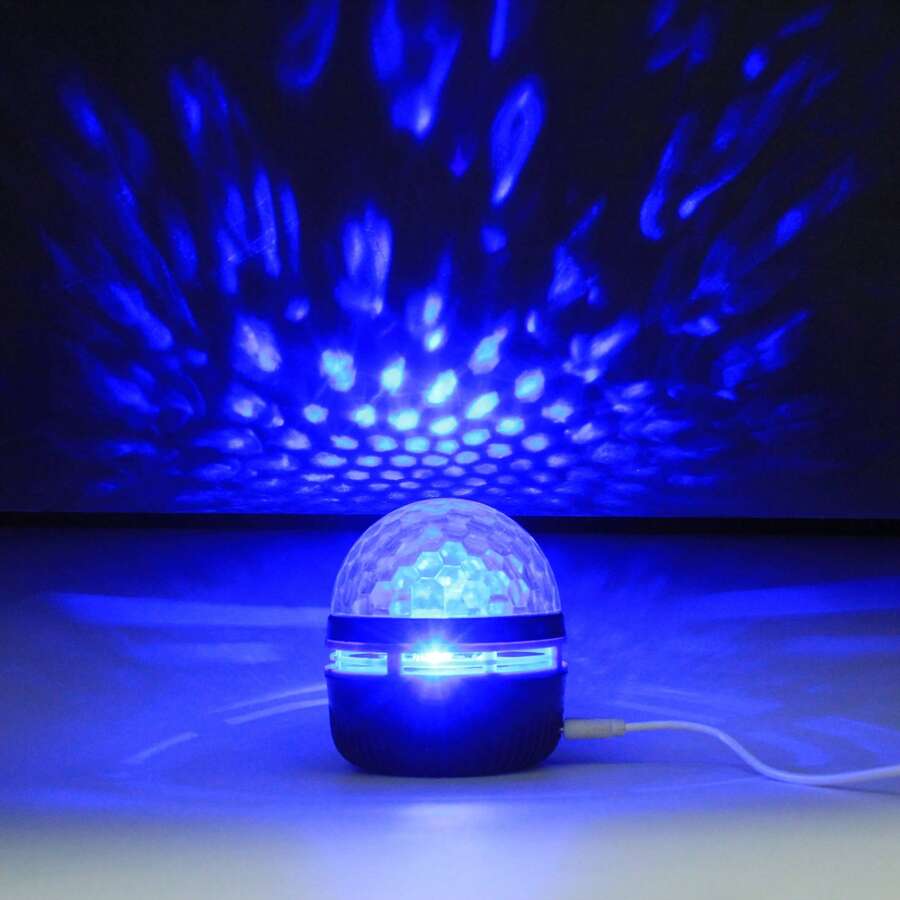 Lampe à projection d'ondes 7 en 1, veilleuse LED avec 7 effets d'éclairage et télécommande, convient pour 11 fêtes, chambre à coucher, salle de jeux, anniversaire, Noël