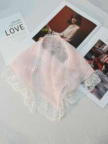 法式乡村风蕾丝三角头巾，时尚三角头巾，女士发带，发箍，沙滩配饰，复古优雅丝巾，法式蕾丝三角头巾，花卉发饰，头巾，发带，吸汗带，发箍，秋冬度假风发带，女士头巾，柔软头巾女士发饰优雅发带 - 彩色 - 查看 13