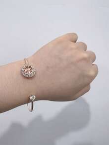 1pc Rose Gold Tree Of Life Bracelet, Suitable For Daily Wear - Rose Gold - View 2
