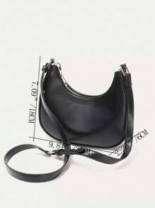 New Fashion Simple Elegant Glossy Moon Pattern Casual Classic Versatile Daily Commute Detachable Shoulder Crossbody Bag