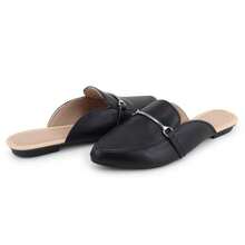 Louise&CO. Women's Comfortable Moccasin Sandals. - Black Napa - View 5