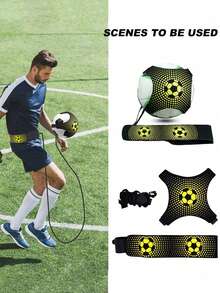 Football Kick Trainer, Adjustable Elastic Soccer Ball Auxiliary Fitness Equipment - Black - View 5