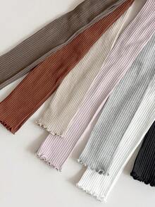 7 Pieces Baby Girl's Toddler Solid Color Pantyhose – Soft, Comfortable, And Stretchy For All Seasons - Multicolor - View 5